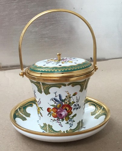 Halcyon days enamel floral - enamel, pot