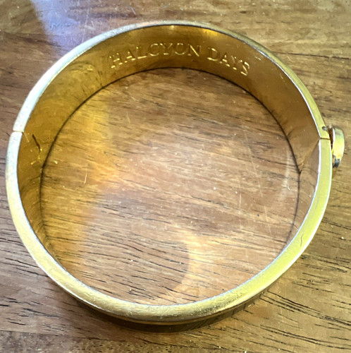 Halcyon days signed gold tone - halcyon,
