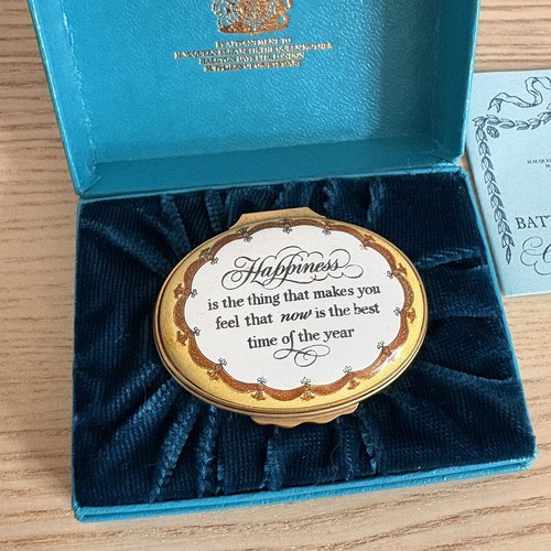 Halcyon days enamel oval - enamel, box